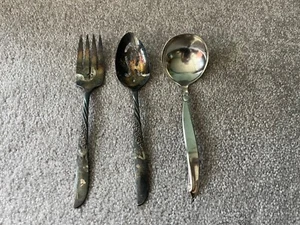 WMA Rogers Oneida 3 Piece Lot Large Serving Silverware - Picture 1 of 3