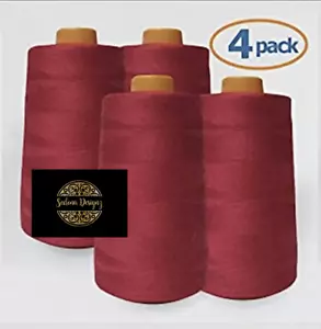 4 PACK of 6000 Yard each Spools Sewing Thread All Purpose 100% Polyester - Picture 1 of 33