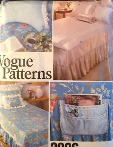 UC Vogue 2006 Sew Pattern Bed Pillow Back Rest Caddy Dust Ruffle Cover Spread - Picture 1 of 4