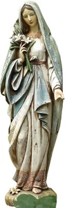 Virgin Mary Statue Blessed Mother Madonna Religious Garden Art Outdoor Sculpture - Picture 1 of 5