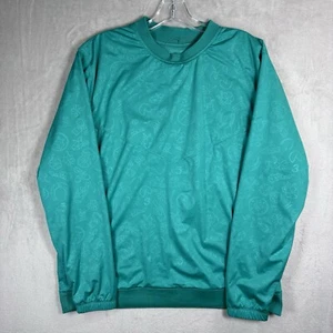 Nike Golf Mens Large Jacket Lucky Neptune Green Shield Pullover CK3771 Geometric - Picture 1 of 9