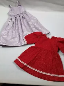Trajes hechos a mano American Girl-- 2 vestidos-- para muñeca de 18" usados en excelente estado - Imagen 1 de 4