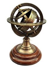 Marine Tabletop Antique Brass Globe Armillary Sphere Astrolabe Nautical - Globe