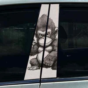 2X Orangutan Anime Car Center Pillar Sticker B-Pillar Protective Film Decoration - Picture 1 of 14