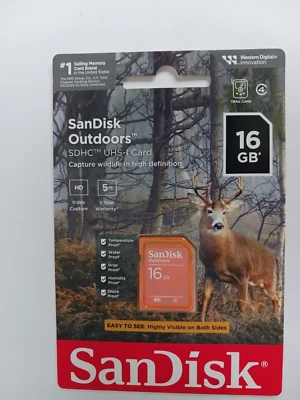 Outdoor SanDisk Ultra 16 GB SD Memory Card- Hunting Camera - Image 1 of 2