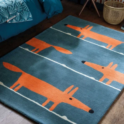 Fox Design Hand Tufted Pure Wool Carpet for Bedroom Custom Handmade Carpet - Image 1 of 4