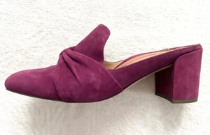 Vionic $150 Women's Purple Leather Slip On Merlot Mule Shoes, Wedge,  Size 9 - Picture 1 of 9