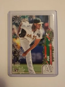 2020 Topps Holiday A.J Puk Metallic Snowflake RC ❄ GEM MINT - Picture 1 of 8