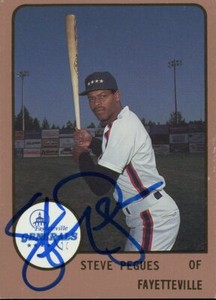 1988 Fayetteville Generals STEVE PEGUES Signed Card autograph AUTO pirates reds