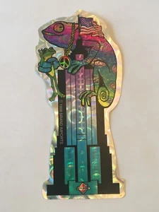 Frogs King Kong Style Skyscraper die cut metallic sticker Apricot 4.25"x2” 1998 - Picture 1 of 5