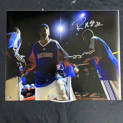 Foto firmada por Richard Rip Hamilton 16x20 Detroit Pistons autografiada Steiner CX Foto 1 de 3