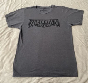 Zac Brown Band T Shirt Men's Size Medium Gray Short Sleeve Jack Daniel's - Picture 1 of 5