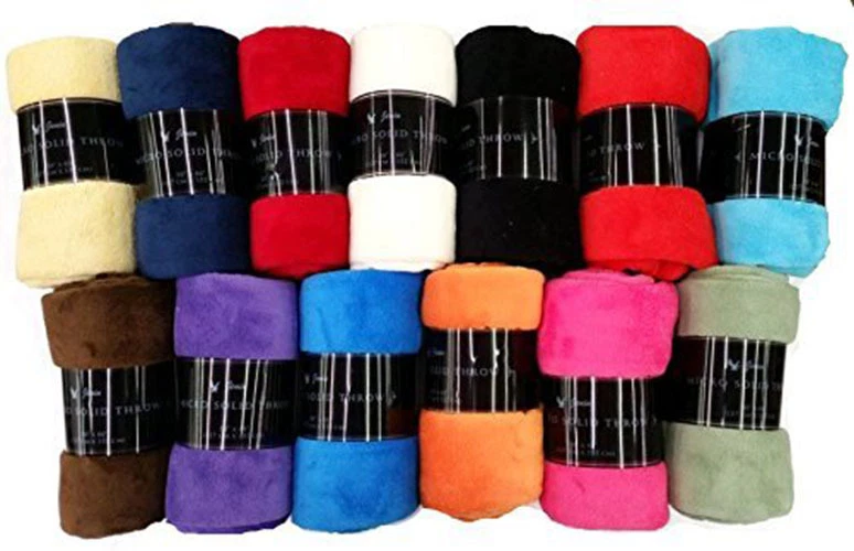 Warm & Cozy Super Soft Lightweight All Season Solid Plush Fleece Throw Blanket