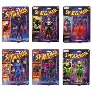 2025 Marvel SPIDER-MAN Legends Retro Card Wave 5 6" Scale Hasbro Figures Set 6pc - Picture 1 of 24