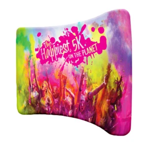 10ft Tension Fabric Backdrop Serpentine Back Wall Display with Custom Graphic - Picture 1 of 10