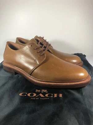 COACH ALSTON DERBY MEN'S SIZE: 8D BROWN LEATHER  LACE UP G1400 DRESS SHOES NWOB - Image 1 of 4