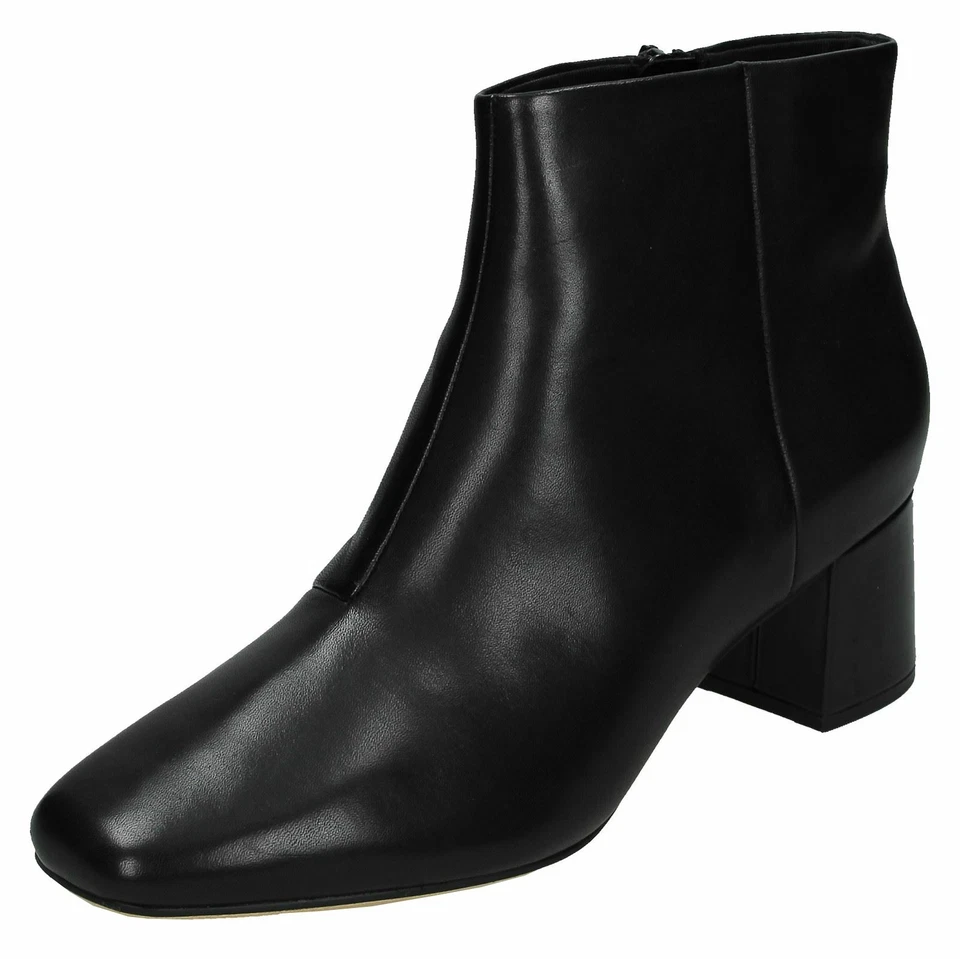Ladies Clarks Casual Heeled Ankle Boots Sheer 'Flora' - Image 1 of 1