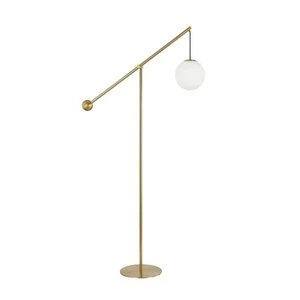 Dainolite HOL-661F Holly 67" Tall Boom Arm Floor Lamp - Brass - Picture 1 of 7