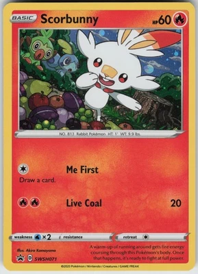 Holo Foil Scorbunny SWSH071 Promo SWSH: Sword & Shield Promo Cards - Image 1 of 2