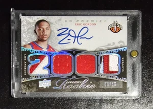 2008 UD Premier Eric Gordon Quad Jersey Patch Auto Silver Parallel RC RPA Rare! - Picture 1 of 2