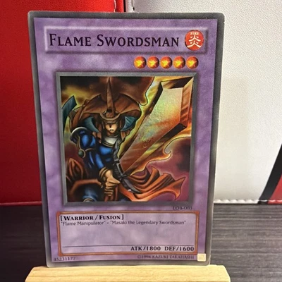 Yugioh Flame Swordsman LOB-003 Super Rare Original Print + BONUS HOLO - Image 1 of 4