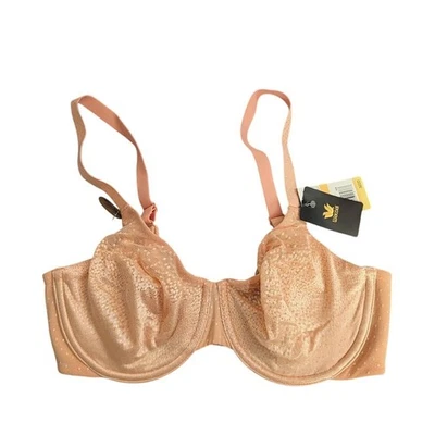 Sujetador con aros Wacoal punto encaje 32DD rosa melocotón NUEVO Foto 1 de 4
