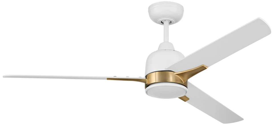 52" Craftmade Fuller White/Brass Indoor LED Wall Control Ceiling Fan - Image 1 of 1