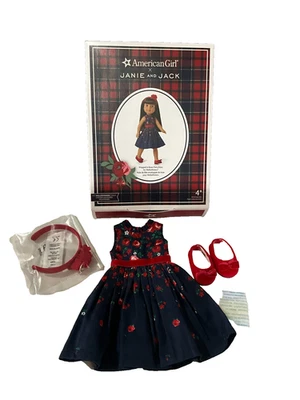 American Girl Wellie Wishers Janie Jack Wrapped In Roses Party Dress New in Box - Image 1 of 3