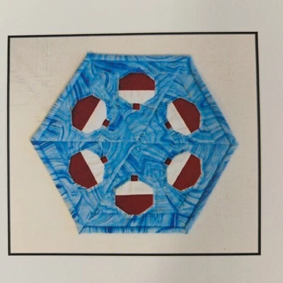 Bobber Topper 15" Hexagon Quilt Pattern - Quilted Treasures of Rogers 2015 - Image 1 of 3