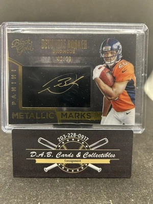 2016 Panini Black Gold Devontae Booker Metallic Marks Auto #/99 Broncos R02 - Image 1 of 2