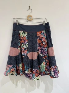 Next Woman’s Blue Y2K Boho Patchwork Style Lined Skirt |Size 10 |100% Cotton - Picture 1 of 9