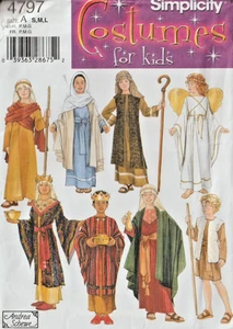 BIBLICAL/ NATIVITY/ HISTORICAL COSTUMES (Kid's Sz S/M/L) Simplicity 4797 - Picture 1 of 2