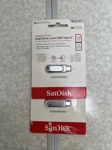 (2) SEALED SanDisk - Ultra Dual Drive Luxe 128GB USB 3.1, USB Type-C Flash Drive - Picture 1 of 3