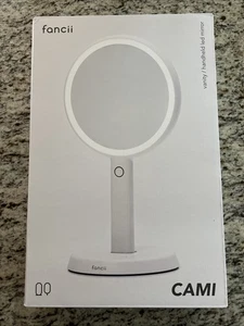 Fancii Cami Waschtisch Wiederaufladbarer LED Schminkspiegel Weiß Neu im Karton - Bild 1 von 5