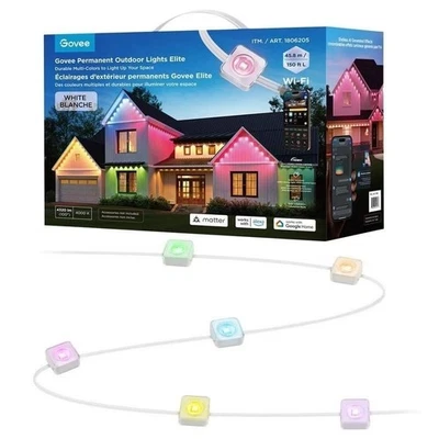 Govee 150ft Permanent Outdoor Lights Elite - White - Image 1 of 4