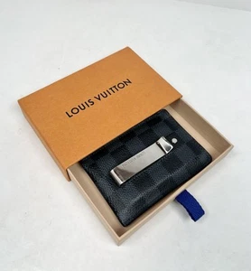 Louis Vuitton Damier Cobalt Graphite Money Clip Wallet 100% Authentic! - Imagen 1 de 4