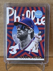 2022 Topps Gallery Modern Artists Orange #MA2 Bryce Harper 13/25 Phillies