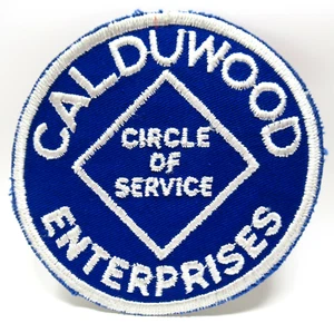 Calduwood Enterprises Patch Circle of Service Badge Vintage Sew On Blue - Picture 1 of 4