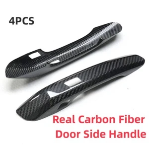 Real Carbon Fiber Door Side Handle Cover W Sensor For Audi B9 A4 A5 S5 17-21 - Bild 1 von 8
