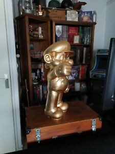Figurine Mario dorée à la feuille d'or 45cm