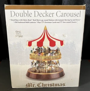 2006 Mr. Christmas Double Decker Carousel 30 Songs Original Box - Picture 1 of 13