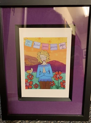 Alfombra colgante de pared o mesa Lori Portka You Are Brilliant Print SJ19 PÚRPURA firmada Foto 1 de 4