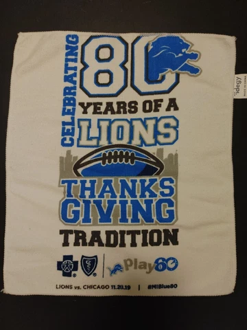 2019 Detroit Lions Thanksgiving Day Towel Cover