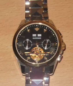 OUPINKE MODEL NO. G3186 CHRONOGRAPH AUTOMATIC ARMBANDUHR WOLFRAMSTAHL TOURBILLON - Picture 1 of 4
