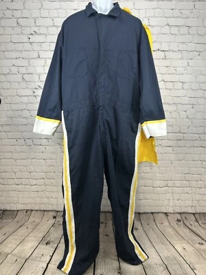 Red Kap Blue Yellow Long Sleeve Costume Band Jumpsuit Zip Up Cape 52R (48X30) - Image 1 of 4