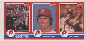 1984 Star Steve Carlton Full Panel Steve Carlton #22-24 HOF