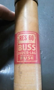 BUSS RES 60, 60 AMP, RENEWABLE, SUPER-LAG, 600VAC, - Picture 1 of 4