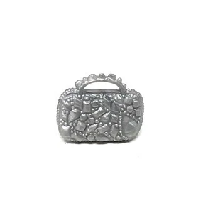 Barbie Moda Pequeño Gris Patrón Bolso sin asas Cartera Muñeca Accesorio - Imagen 1 de 2