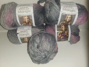 Discontinued Red Heart Boutique Midnight Shadow Pink/Black/Silver - Picture 1 of 5