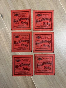 6 pc Vintage Black Diamond Mandolin Strings, Wound on Steel 758-759 - Picture 1 of 3